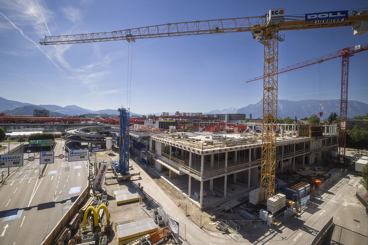 Blick auf die Baustelle